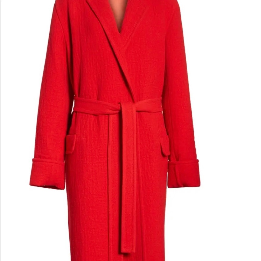 Helmut Lang Siren Red Blanket Coat